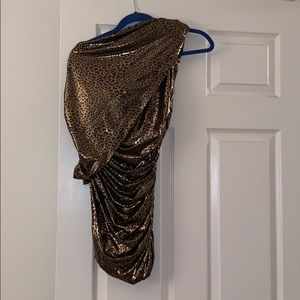 Metallic mini party dress
